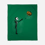 Jack With Pumpkin-None-Fleece-Blanket-Barbadifuoco