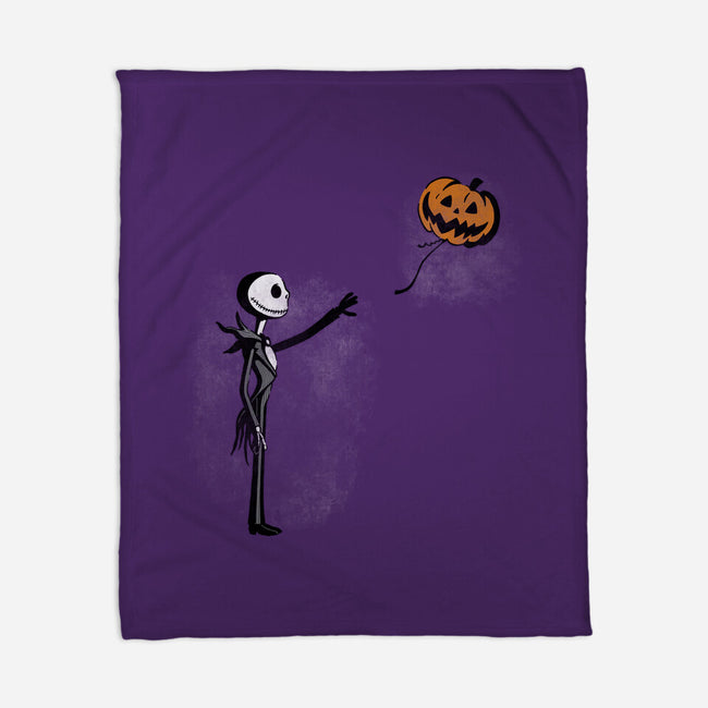 Jack With Pumpkin-None-Fleece-Blanket-Barbadifuoco