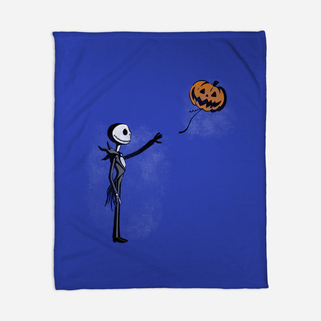 Jack With Pumpkin-None-Fleece-Blanket-Barbadifuoco