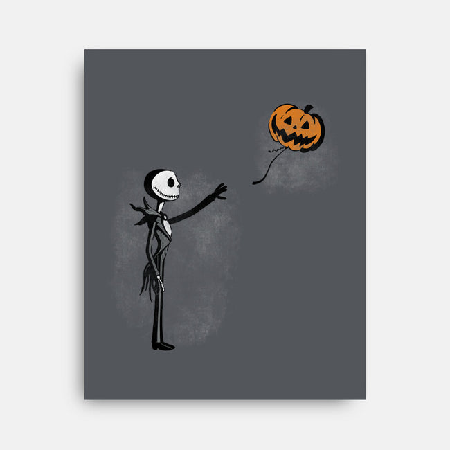Jack With Pumpkin-None-Stretched-Canvas-Barbadifuoco