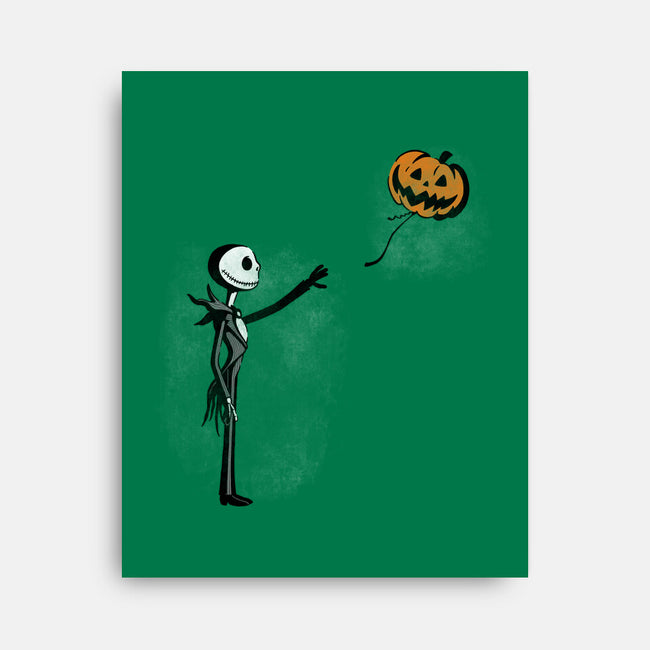 Jack With Pumpkin-None-Stretched-Canvas-Barbadifuoco