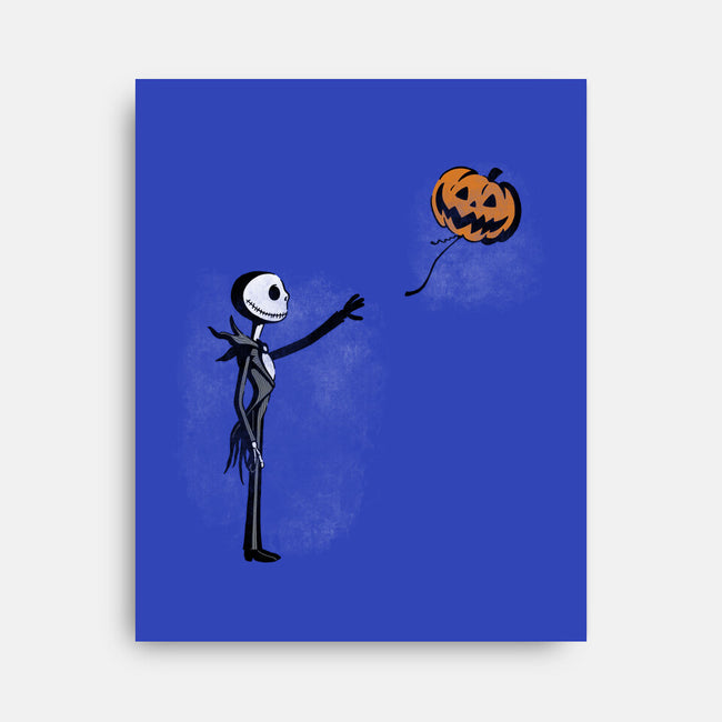 Jack With Pumpkin-None-Stretched-Canvas-Barbadifuoco