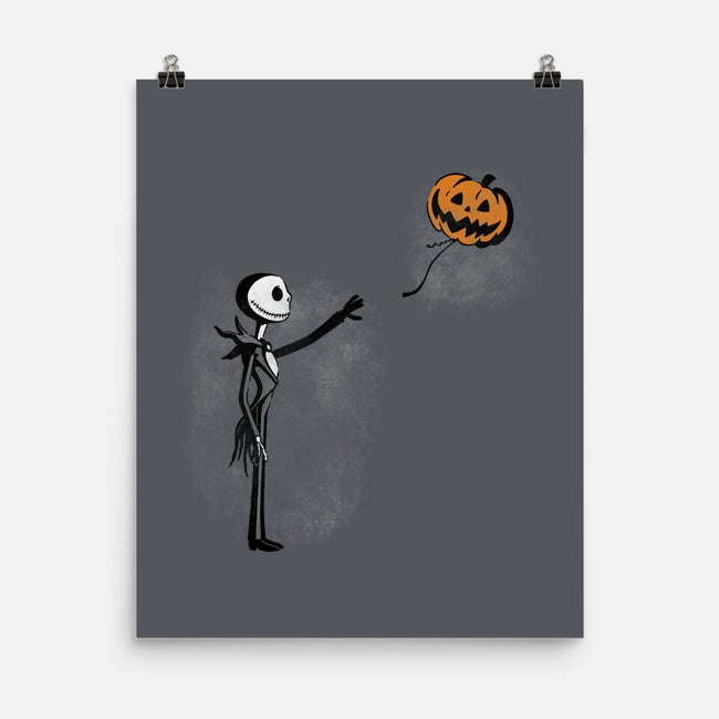 Jack With Pumpkin-None-Matte-Poster-Barbadifuoco
