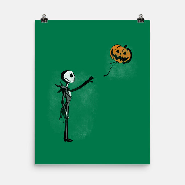 Jack With Pumpkin-None-Matte-Poster-Barbadifuoco
