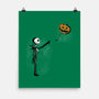 Jack With Pumpkin-None-Matte-Poster-Barbadifuoco