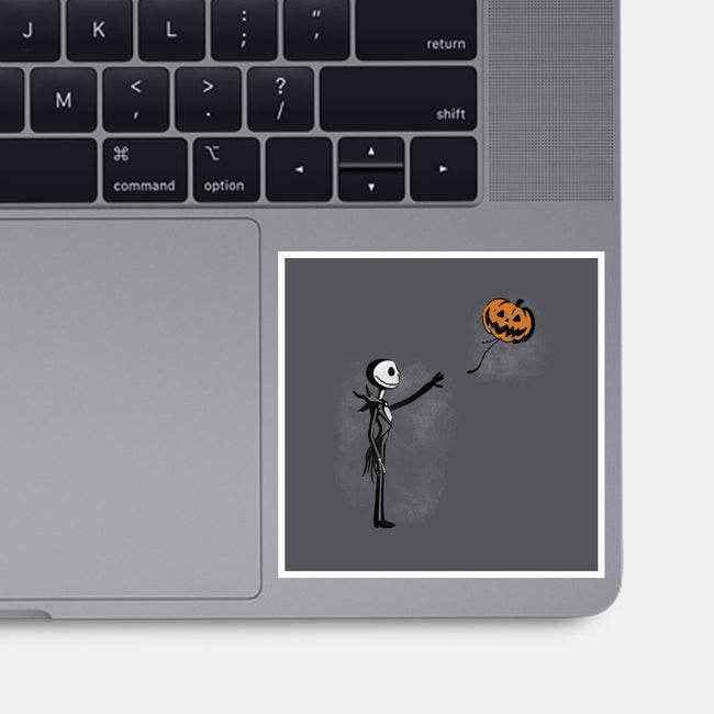 Jack With Pumpkin-None-Glossy-Sticker-Barbadifuoco