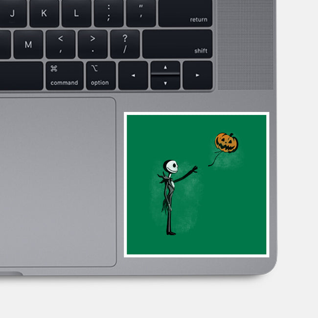 Jack With Pumpkin-None-Glossy-Sticker-Barbadifuoco