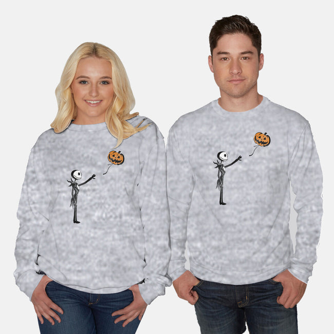 Jack With Pumpkin-Unisex-Crew Neck-Sweatshirt-Barbadifuoco