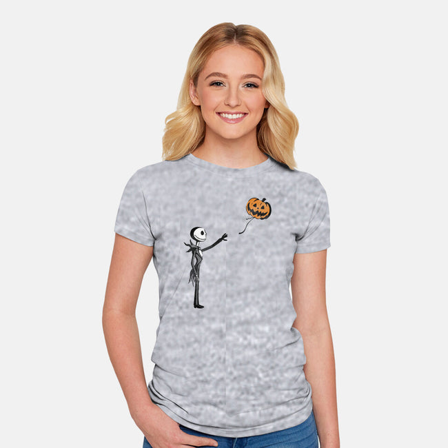 Jack With Pumpkin-Womens-Fitted-Tee-Barbadifuoco