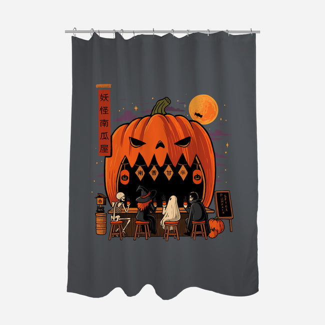 Pumpkin Spice Station-None-Polyester-Shower Curtain-erion_designs