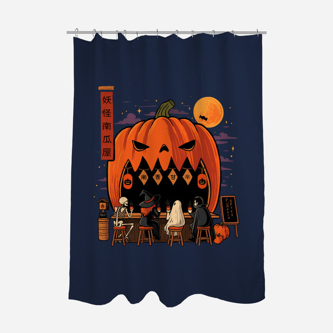 Pumpkin Spice Station-None-Polyester-Shower Curtain-erion_designs