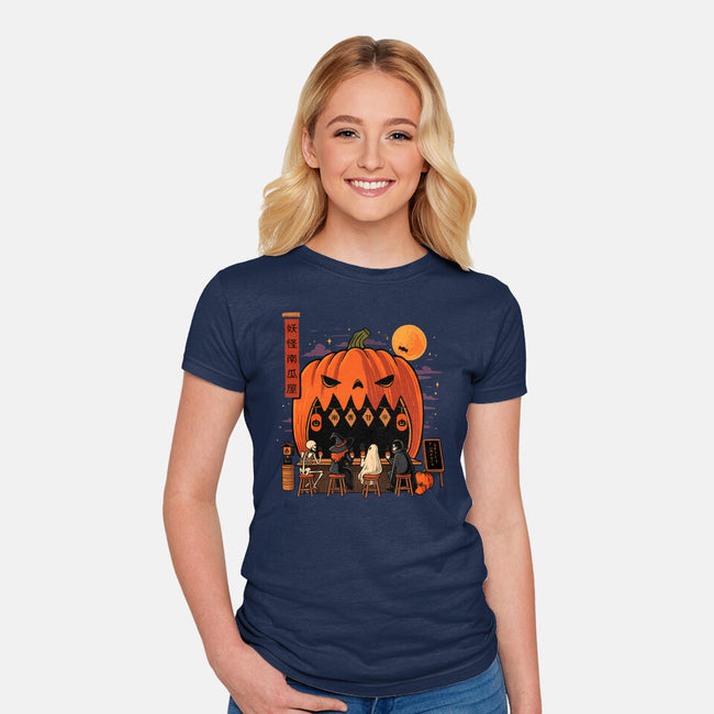 Pumpkin Spice Station-Womens-Fitted-Tee-erion_designs