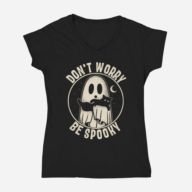 Be Spooky-Womens-V-Neck-Tee-turborat14