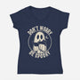 Be Spooky-Womens-V-Neck-Tee-turborat14