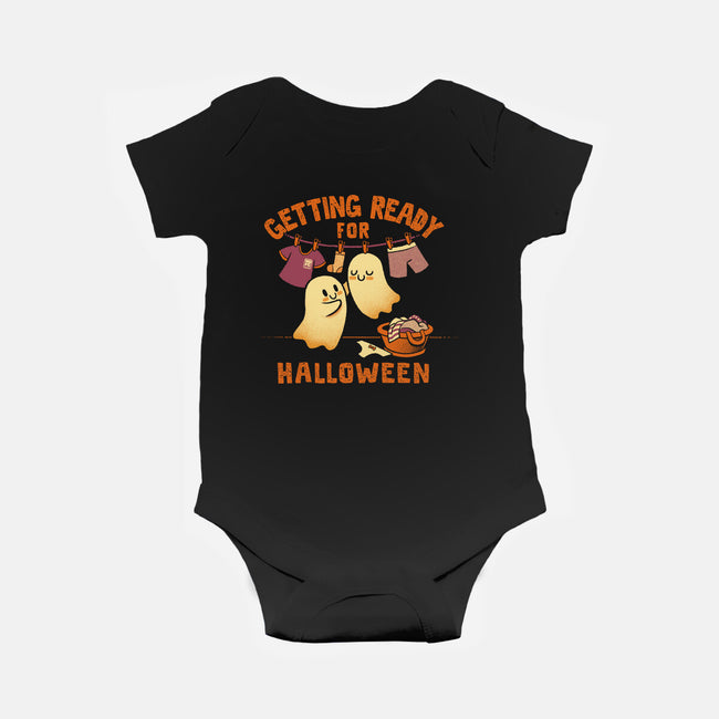 Getting Ready For Halloween-Baby-Basic-Onesie-worlddominationforcats