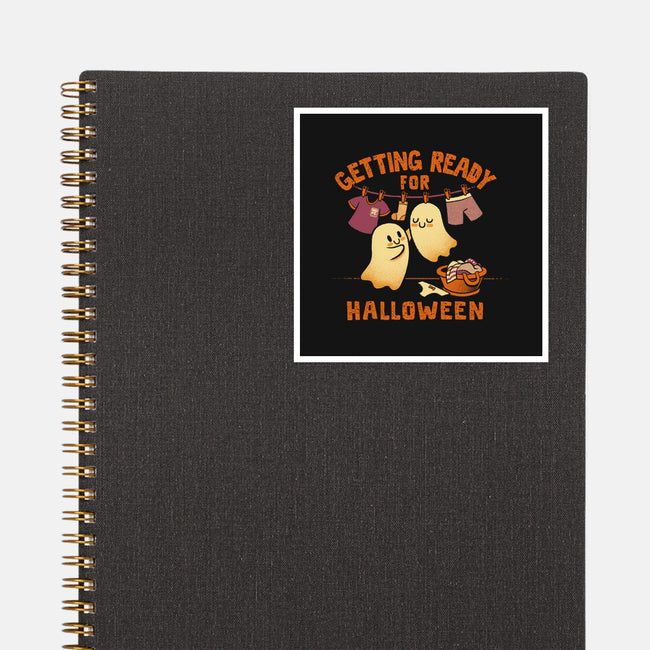 Getting Ready For Halloween-None-Glossy-Sticker-worlddominationforcats