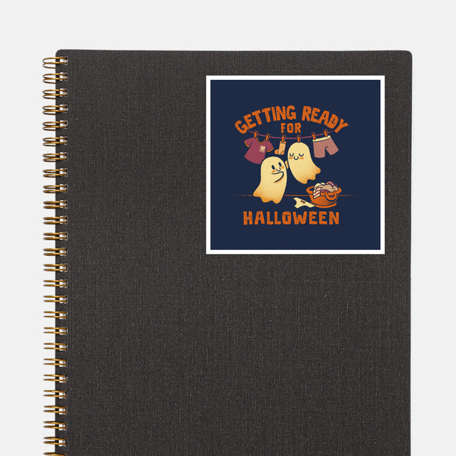 Getting Ready For Halloween-None-Glossy-Sticker-worlddominationforcats