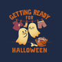 Getting Ready For Halloween-Womens-V-Neck-Tee-worlddominationforcats