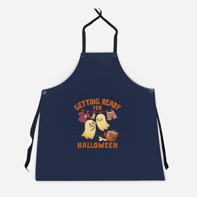 Getting Ready For Halloween-Unisex-Kitchen-Apron-worlddominationforcats