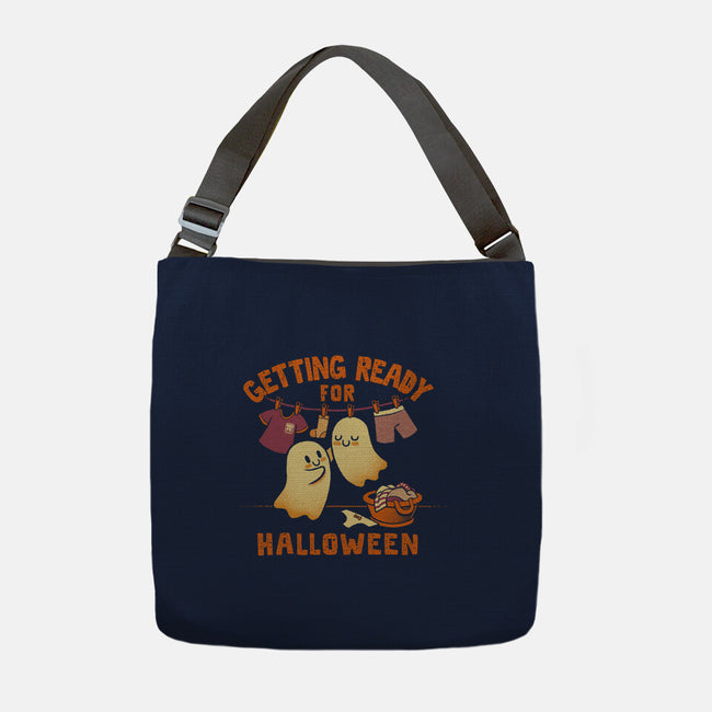 Getting Ready For Halloween-None-Adjustable Tote-Bag-worlddominationforcats