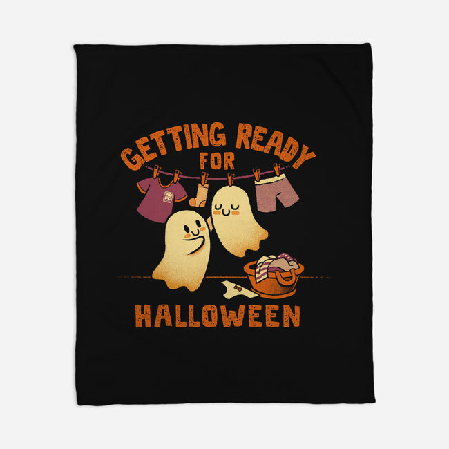 Getting Ready For Halloween-None-Fleece-Blanket-worlddominationforcats