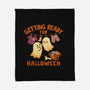 Getting Ready For Halloween-None-Fleece-Blanket-worlddominationforcats