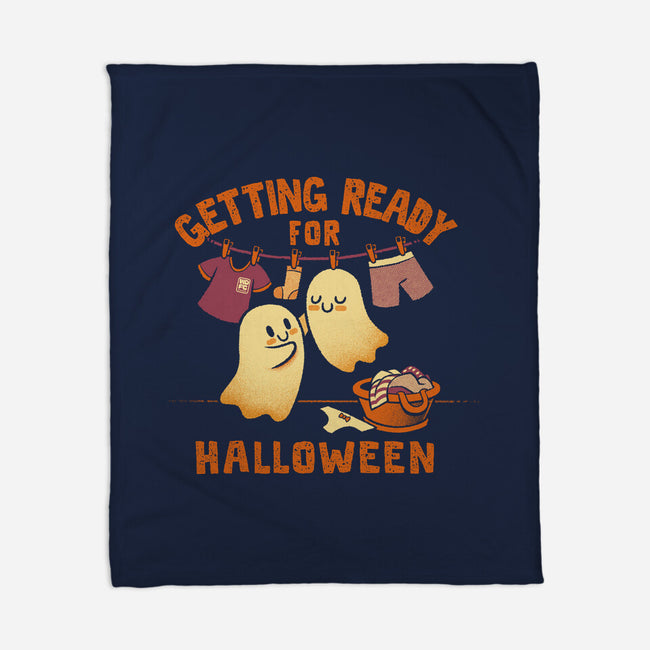 Getting Ready For Halloween-None-Fleece-Blanket-worlddominationforcats