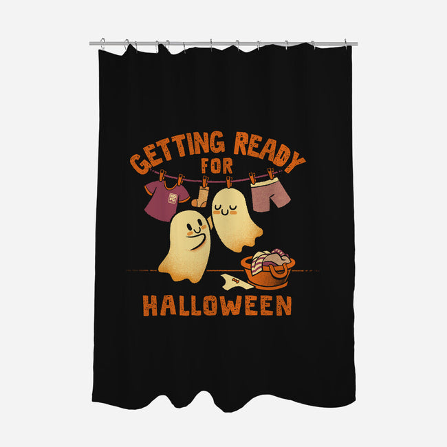 Getting Ready For Halloween-None-Polyester-Shower Curtain-worlddominationforcats
