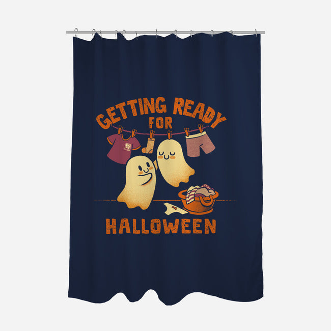 Getting Ready For Halloween-None-Polyester-Shower Curtain-worlddominationforcats