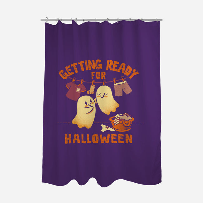Getting Ready For Halloween-None-Polyester-Shower Curtain-worlddominationforcats