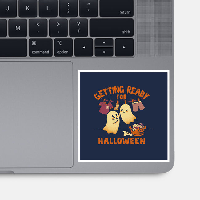 Getting Ready For Halloween-None-Glossy-Sticker-worlddominationforcats