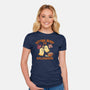 Getting Ready For Halloween-Womens-Fitted-Tee-worlddominationforcats