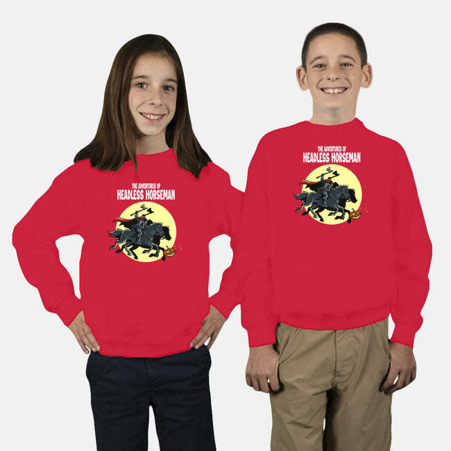 The Adventures Of The Headless Horseman-Youth-Crew Neck-Sweatshirt-zascanauta
