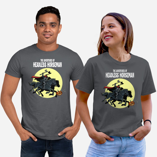 The Adventures Of The Headless Horseman-Unisex-Basic-Tee-zascanauta