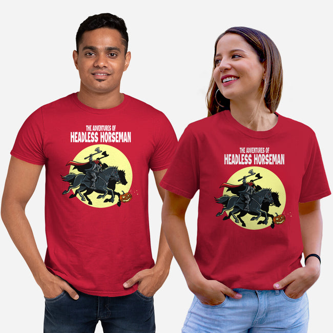 The Adventures Of The Headless Horseman-Unisex-Basic-Tee-zascanauta