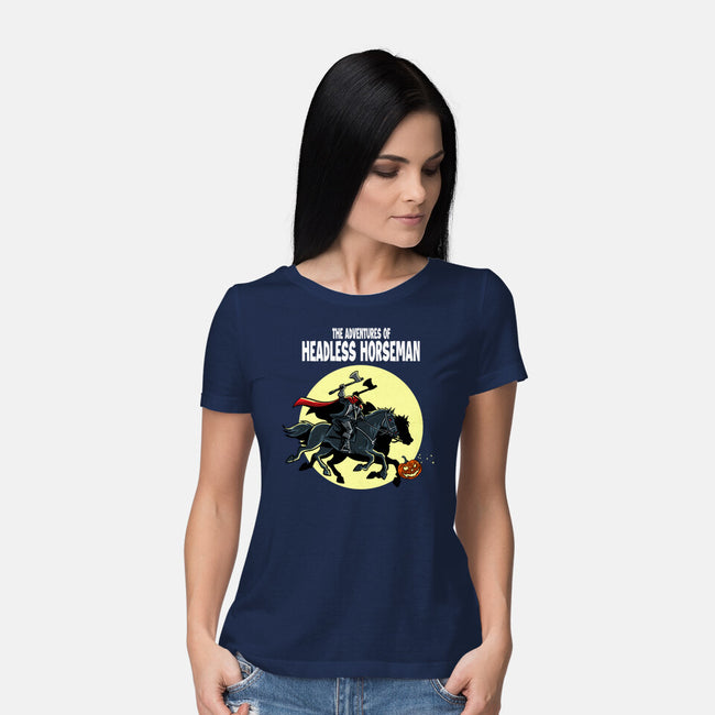 The Adventures Of The Headless Horseman-Womens-Basic-Tee-zascanauta