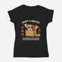 Adopt A Mogwai-Womens-V-Neck-Tee-kg07