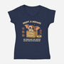 Adopt A Mogwai-Womens-V-Neck-Tee-kg07