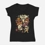 Tricks Or Beats-Womens-V-Neck-Tee-estudiofitas