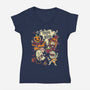 Tricks Or Beats-Womens-V-Neck-Tee-estudiofitas