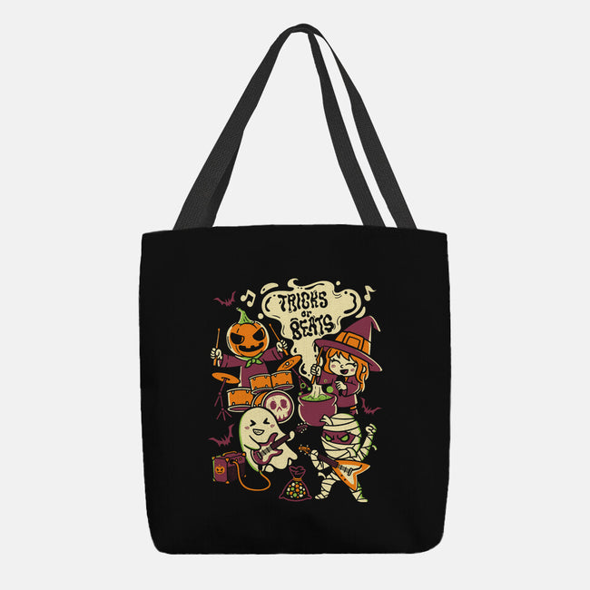 Tricks Or Beats-None-Basic Tote-Bag-estudiofitas