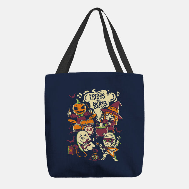 Tricks Or Beats-None-Basic Tote-Bag-estudiofitas