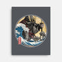 Dark Samurai In Japan-None-Stretched-Canvas-DrMonekers