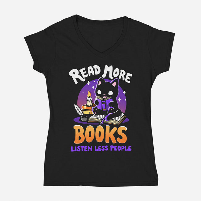 Read More-Womens-V-Neck-Tee-Vallina84