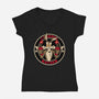 Mayhem Of Coyote-Womens-V-Neck-Tee-spoilerinc