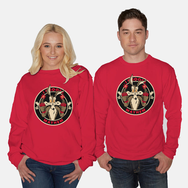 Mayhem Of Coyote-Unisex-Crew Neck-Sweatshirt-spoilerinc