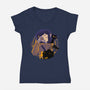 Seeing Through The Stone-Womens-V-Neck-Tee-rmatix