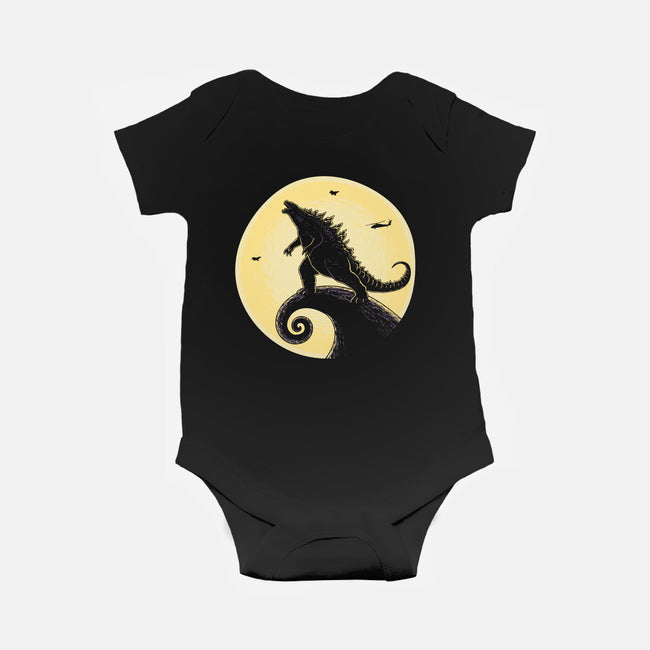 The Kaiju Before Christmas-Baby-Basic-Onesie-retrodivision