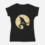 The Kaiju Before Christmas-Womens-V-Neck-Tee-retrodivision