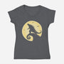 The Kaiju Before Christmas-Womens-V-Neck-Tee-retrodivision